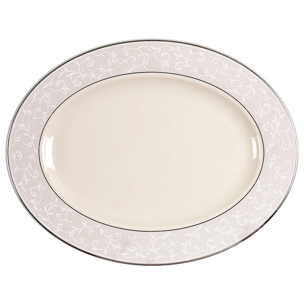 Pearl Innocence 13" 99 Shape Oval Serving Platter by Lenox-1