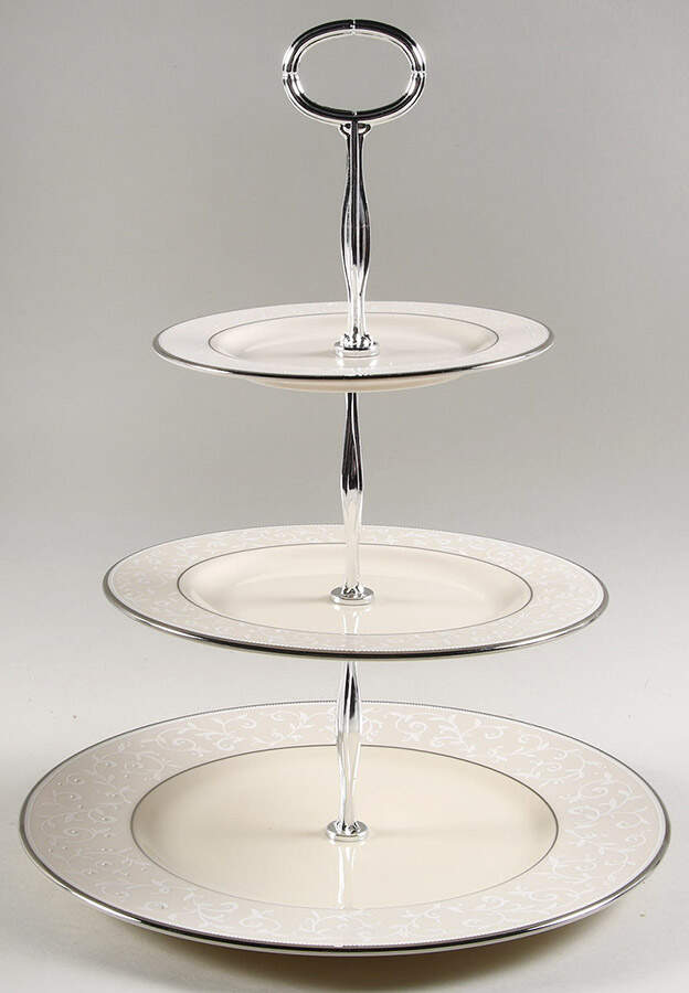 Pearl Innocence 13 7/8"-14 1/4" 3-Tiered Serving Tray(DP,SP,BB) HC by Lenox-1