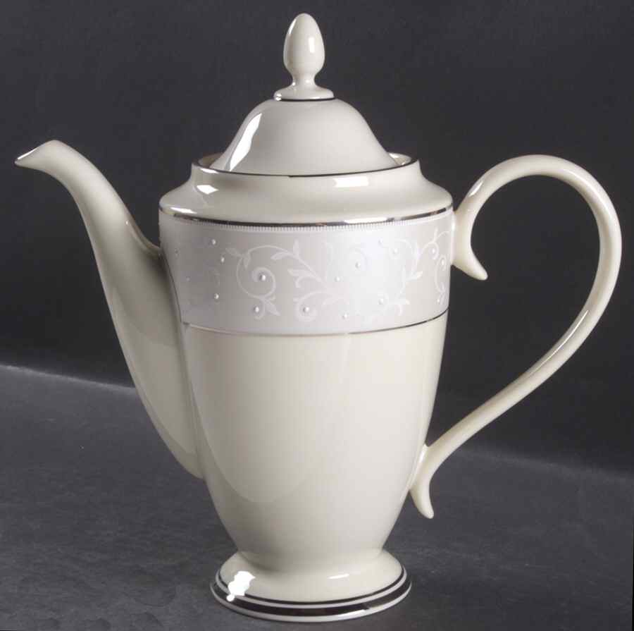 Pearl Innocence 1999 Shape Coffee Pot & Lid by Lenox-1