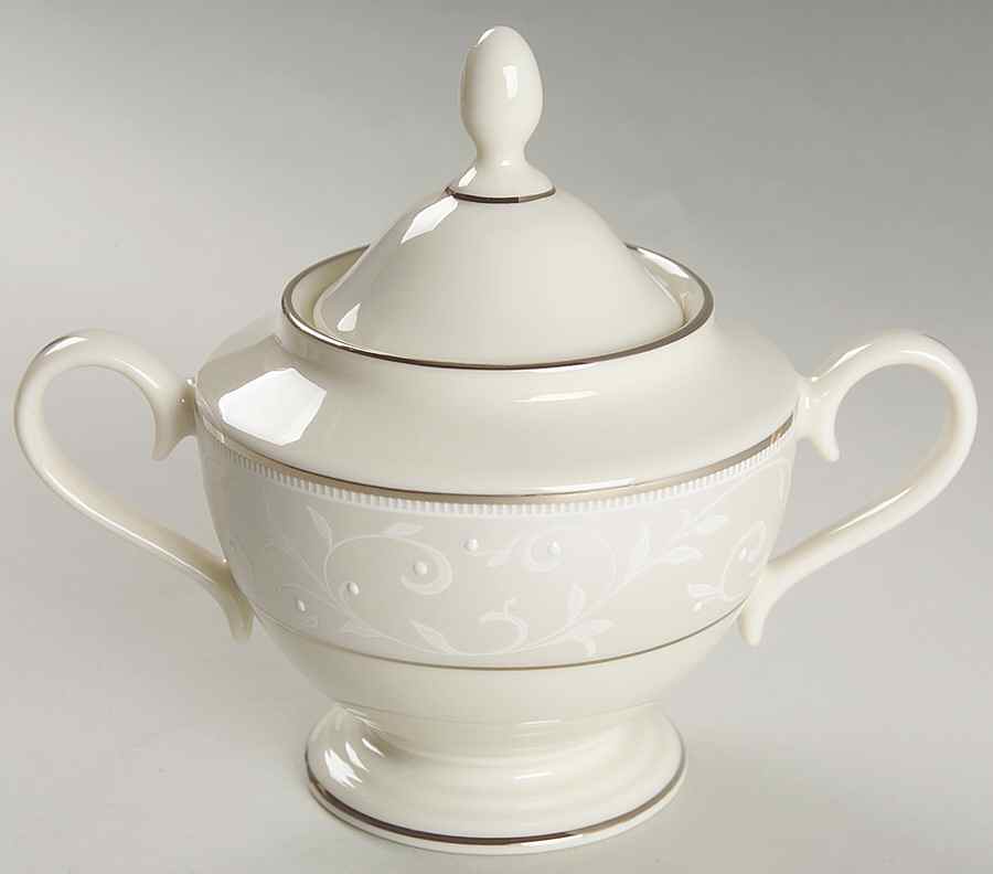 Pearl Innocence 1999 Shape Sugar Bowl & Lid by Lenox-1