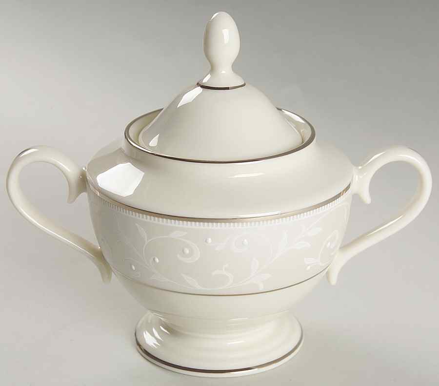 Pearl Innocence 1999 Shape Sugar Bowl & Lid by Lenox-1