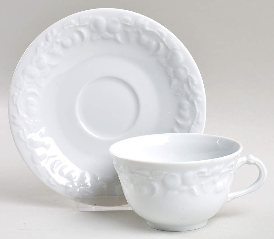LIM128 Flat Cup & Saucer Set by Limoges-French-1