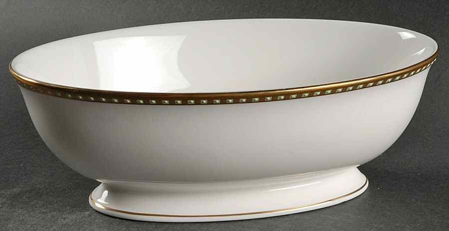 Beaded Jewel 9" Oval Vegetable Bowl by Lenox-1