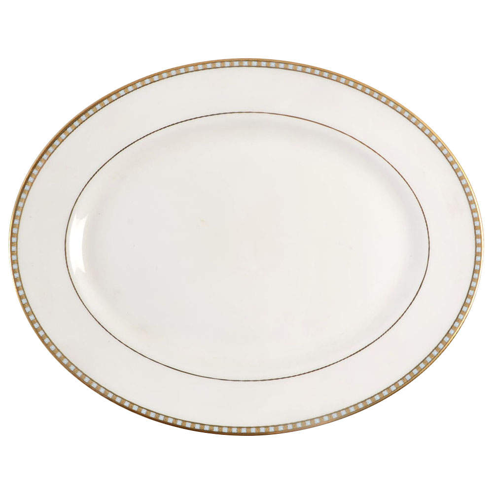 Beaded Majesty 13" Oval Serving Platter by Lenox-1