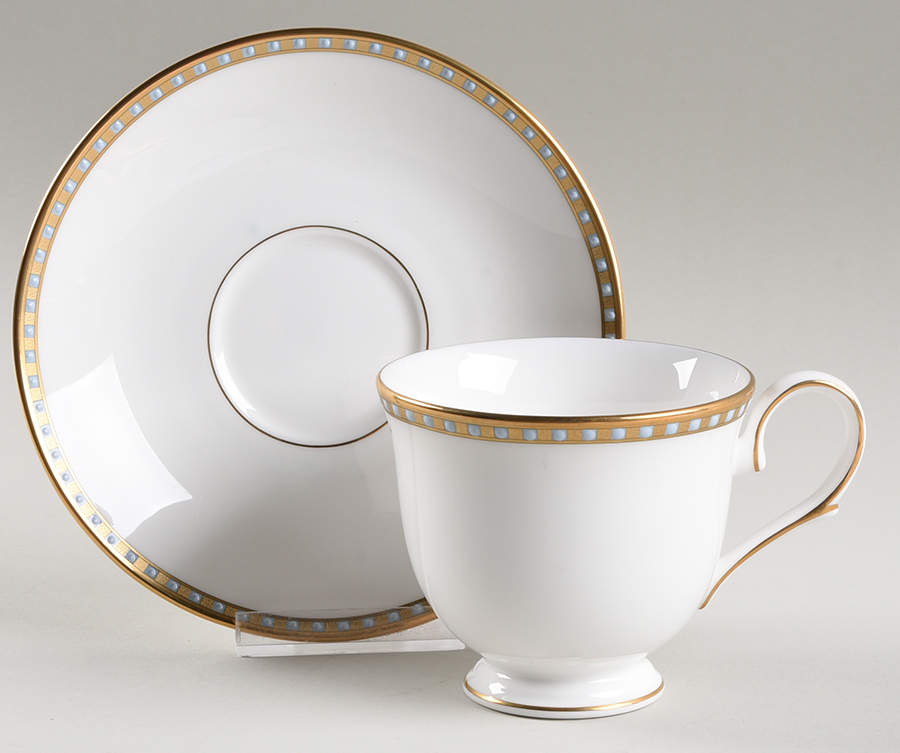 Beaded Majesty Footed Cup & Saucer Set by Lenox-1