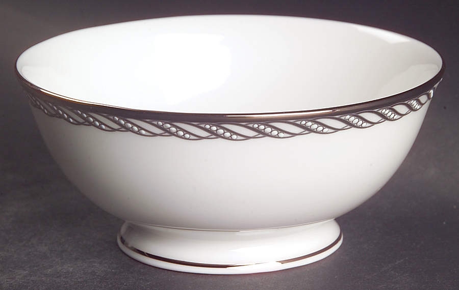 Serpentine Platinum Fruit/Dessert (Sauce) Bowl by Lenox-1