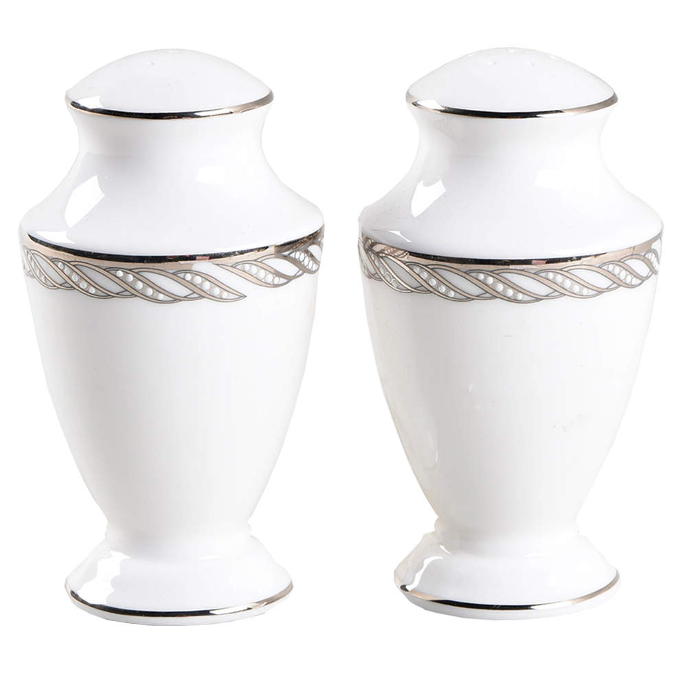 Serpentine Platinum Salt & Pepper Set by Lenox-1