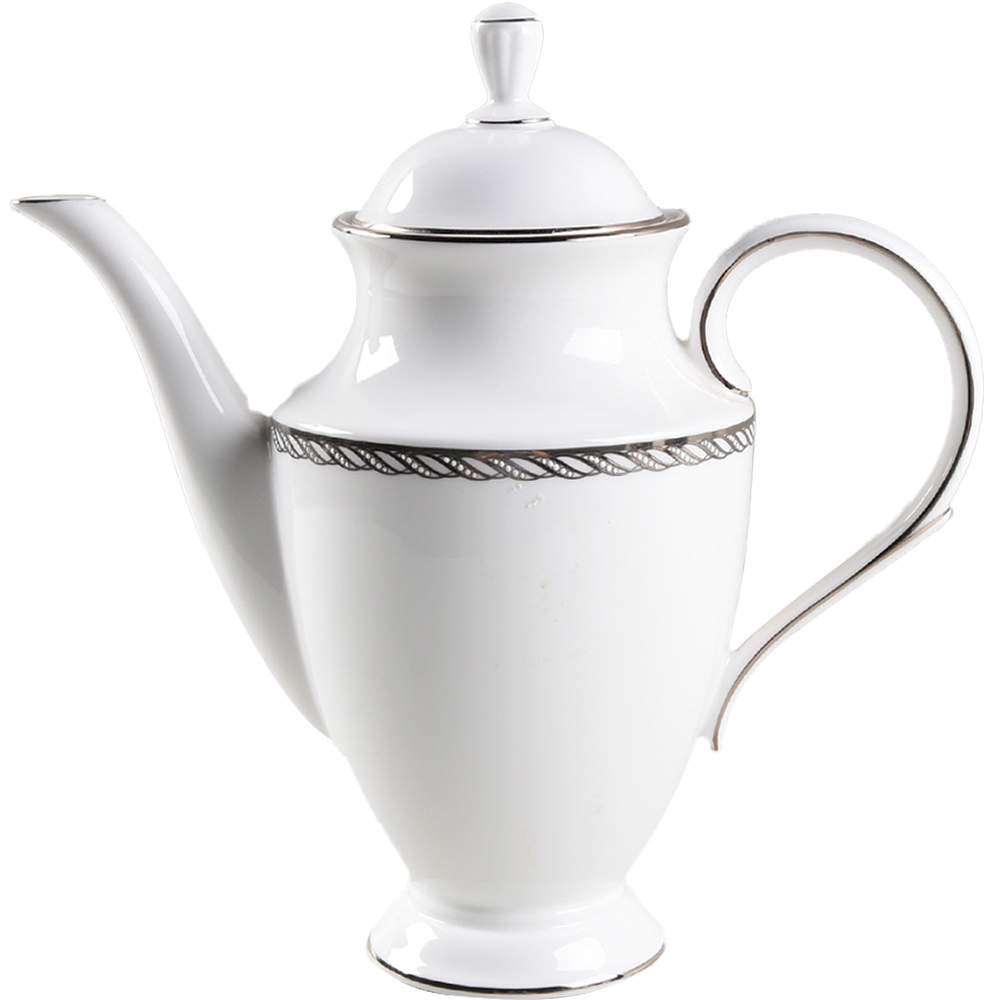 Serpentine Platinum Coffee Pot & Lid by Lenox-1