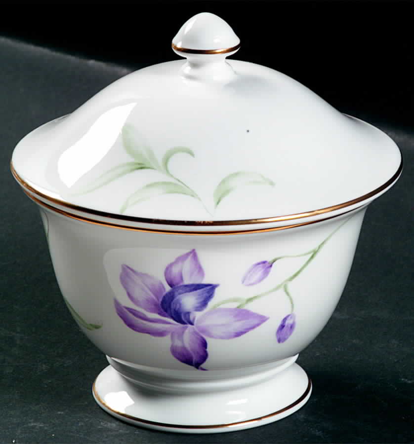 Exotic Flora Sugar Bowl & Lid by Lenox-1