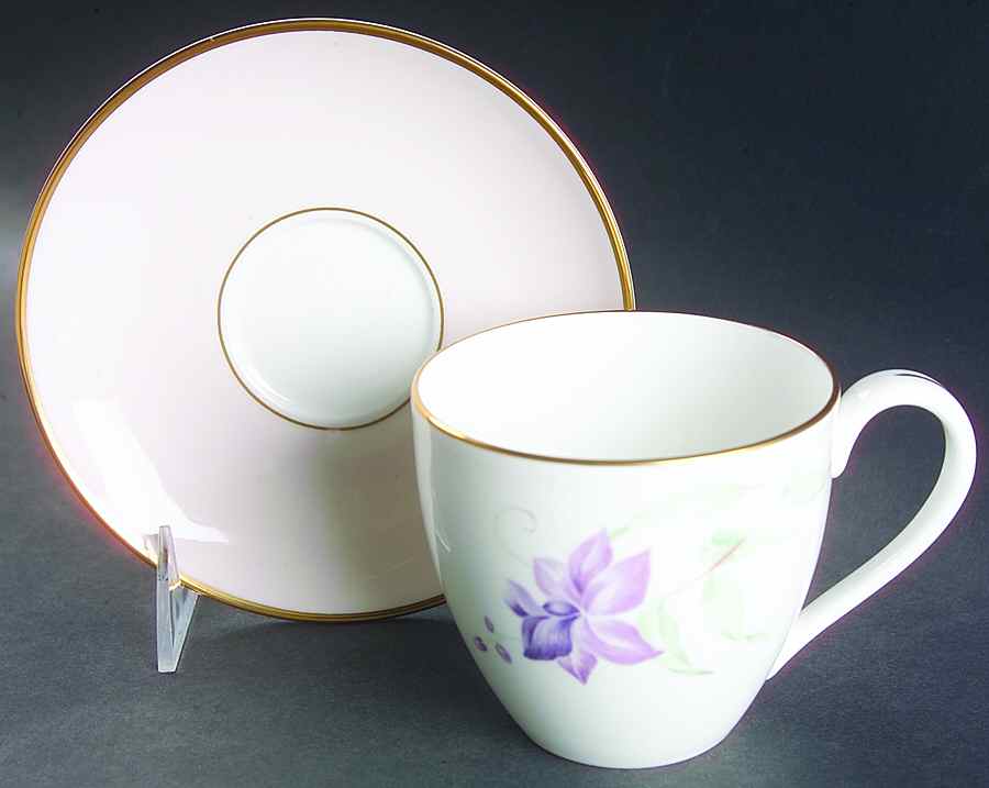 Exotic Flora Flat Cup & Saucer Set by Lenox-1