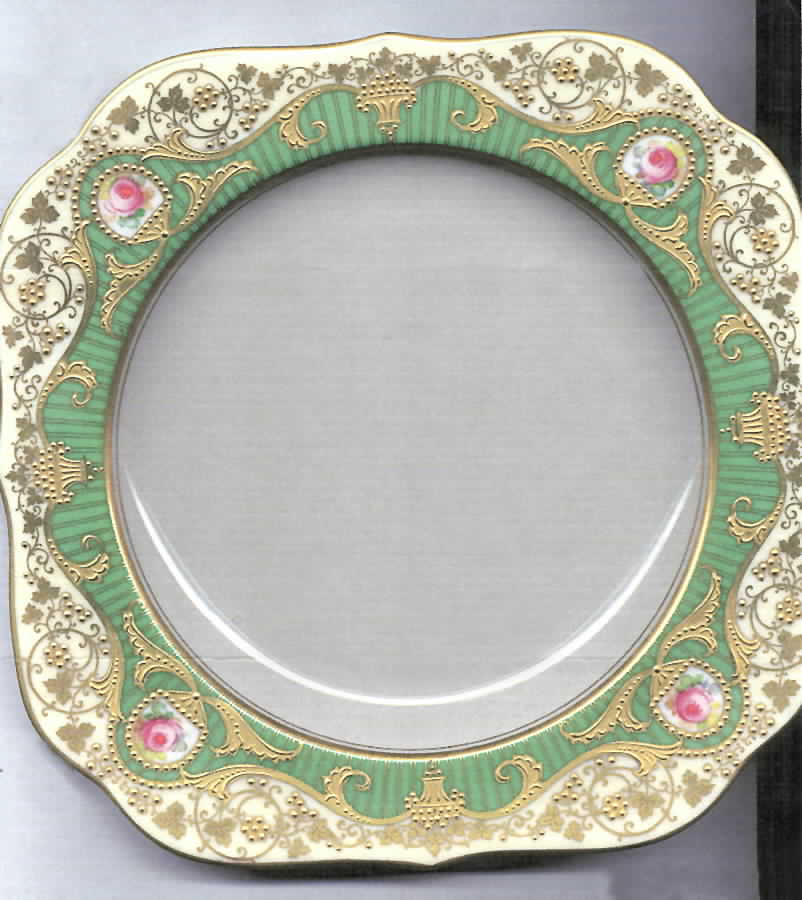 B405G Green Square Salad Plate by Lenox-1