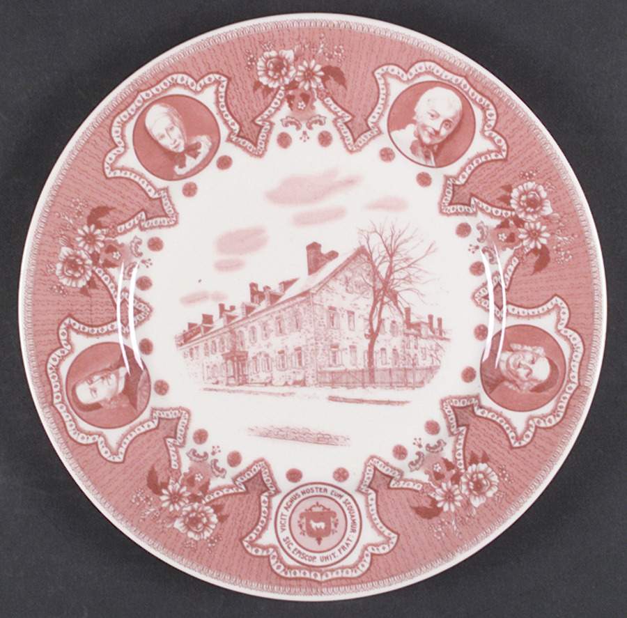 Moravian Historical Scenes Dinner Plate by Lamberton-1