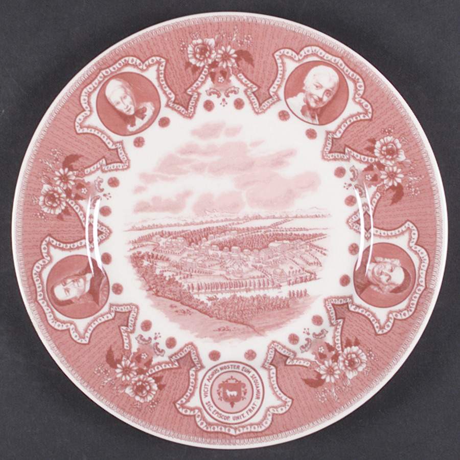 Moravian Historical Scenes Dinner Plate by Lamberton-1