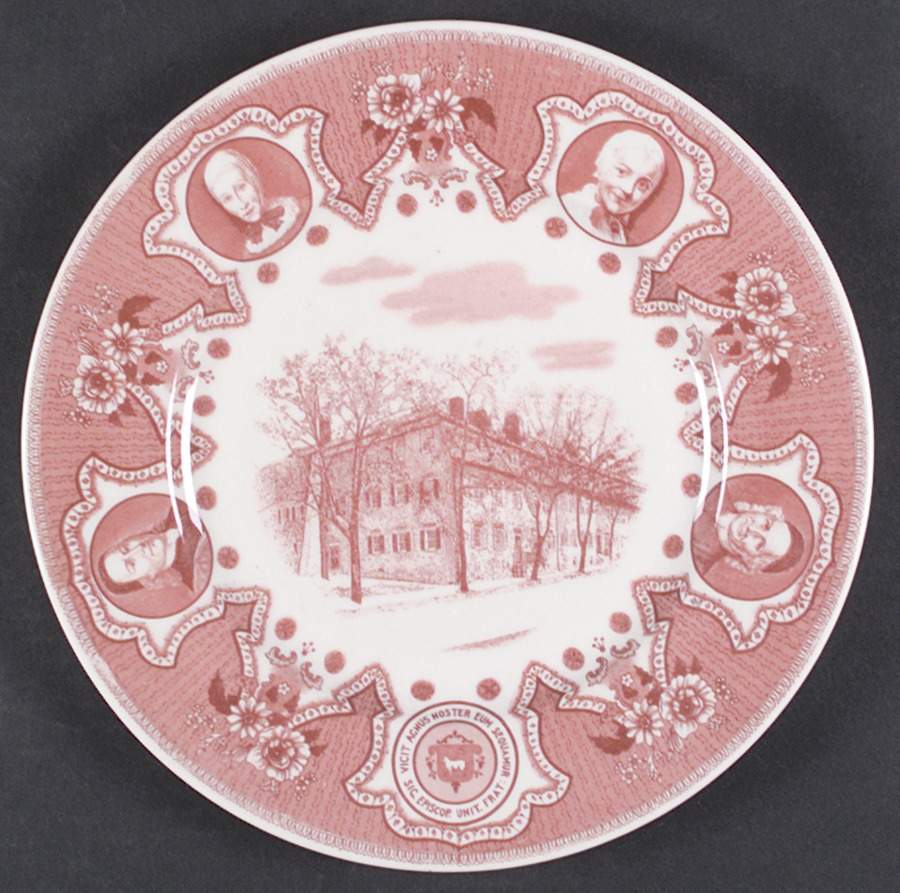 Moravian Historical Scenes Dinner Plate by Lamberton-1
