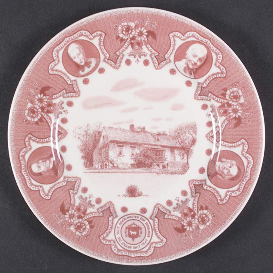 Moravian Historical Scenes Dinner Plate by Lamberton-1