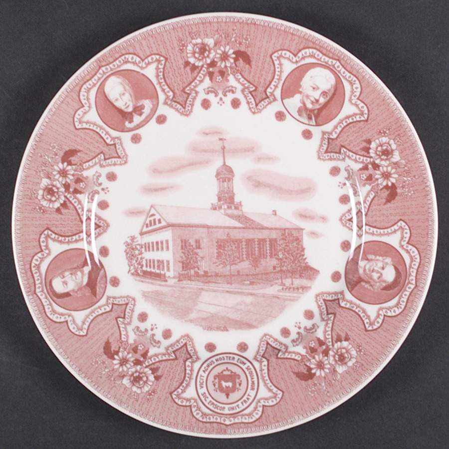 Moravian Historical Scenes Dinner Plate by Lamberton-1