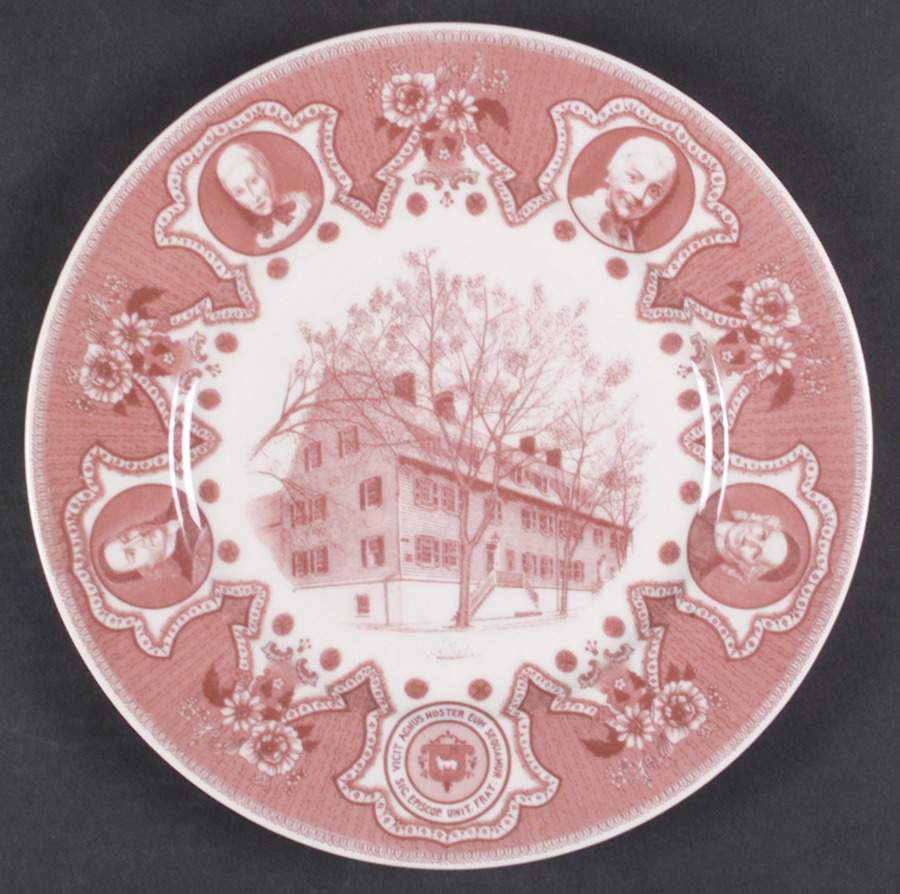 Moravian Historical Scenes Dinner Plate by Lamberton-1