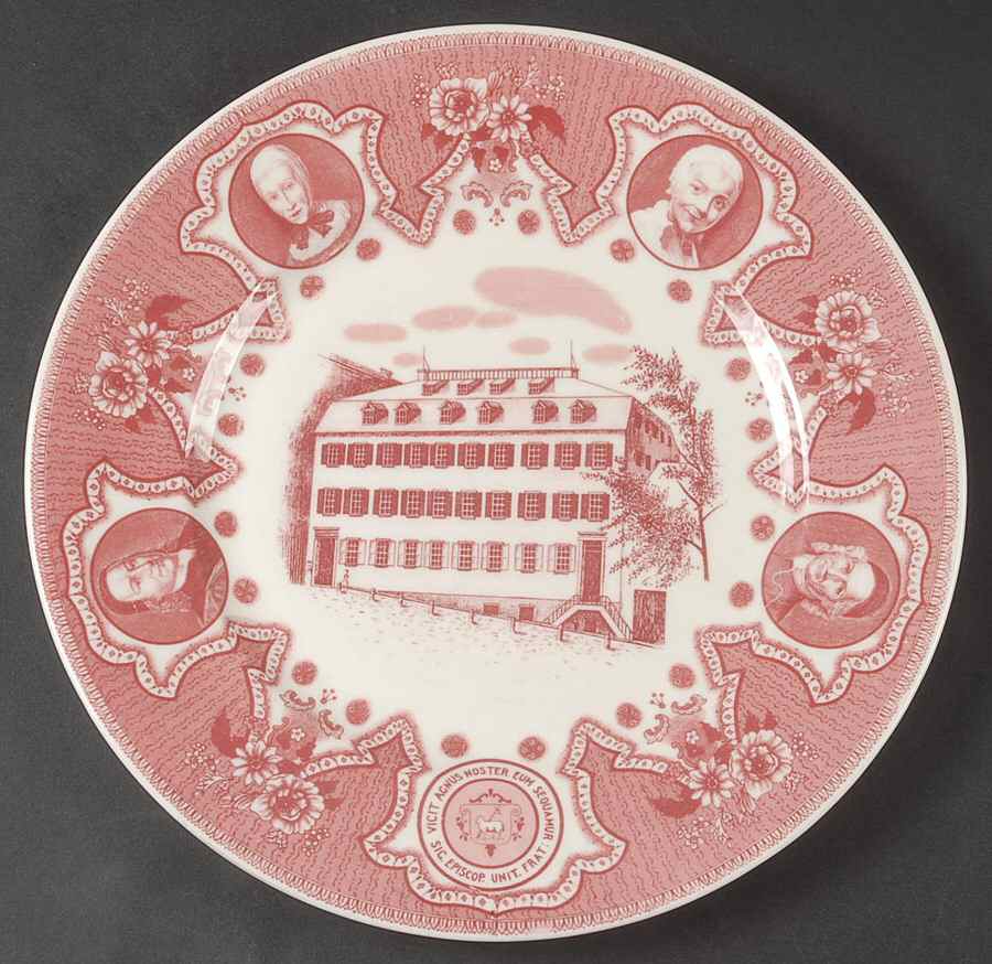 Moravian Historical Scenes Dinner Plate by Lamberton-1