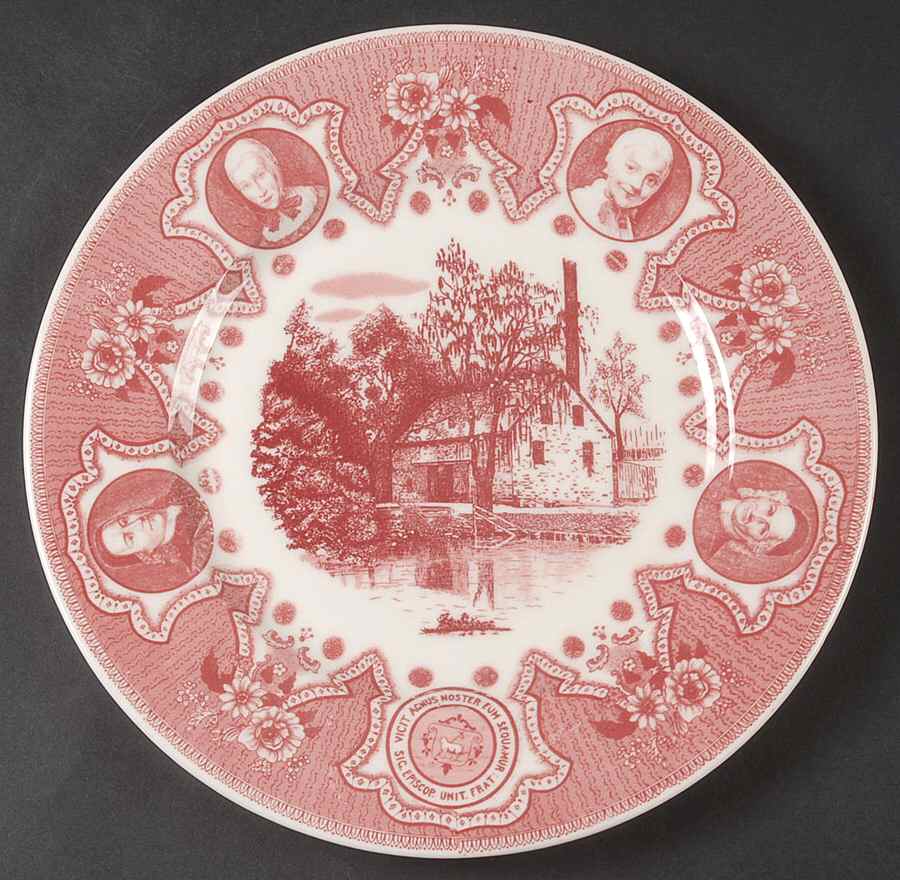 Moravian Historical Scenes Dinner Plate by Lamberton-1