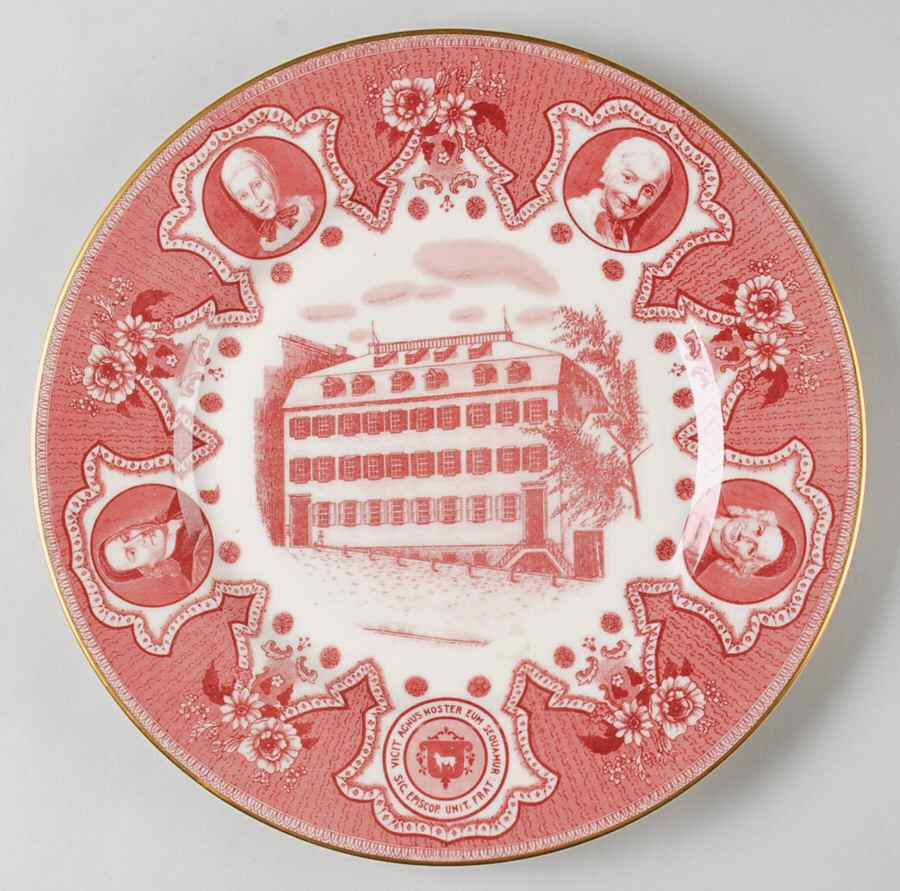Moravian Historical Scenes Dinner Plate by Lamberton-1
