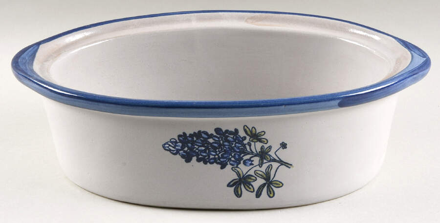 Bluebonnet 2 Quart Oval Covered Casserole No Lid by Louisville-1