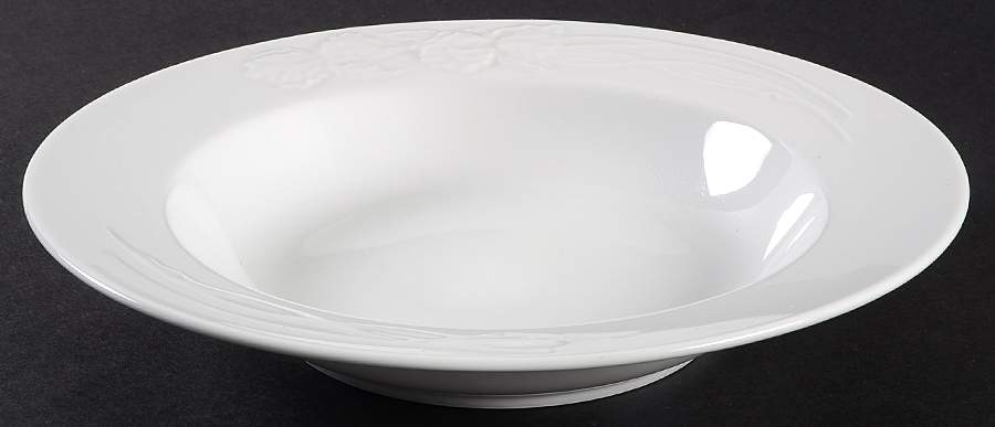 Flower Market White Large Rim Soup Bowl by Lenox-1