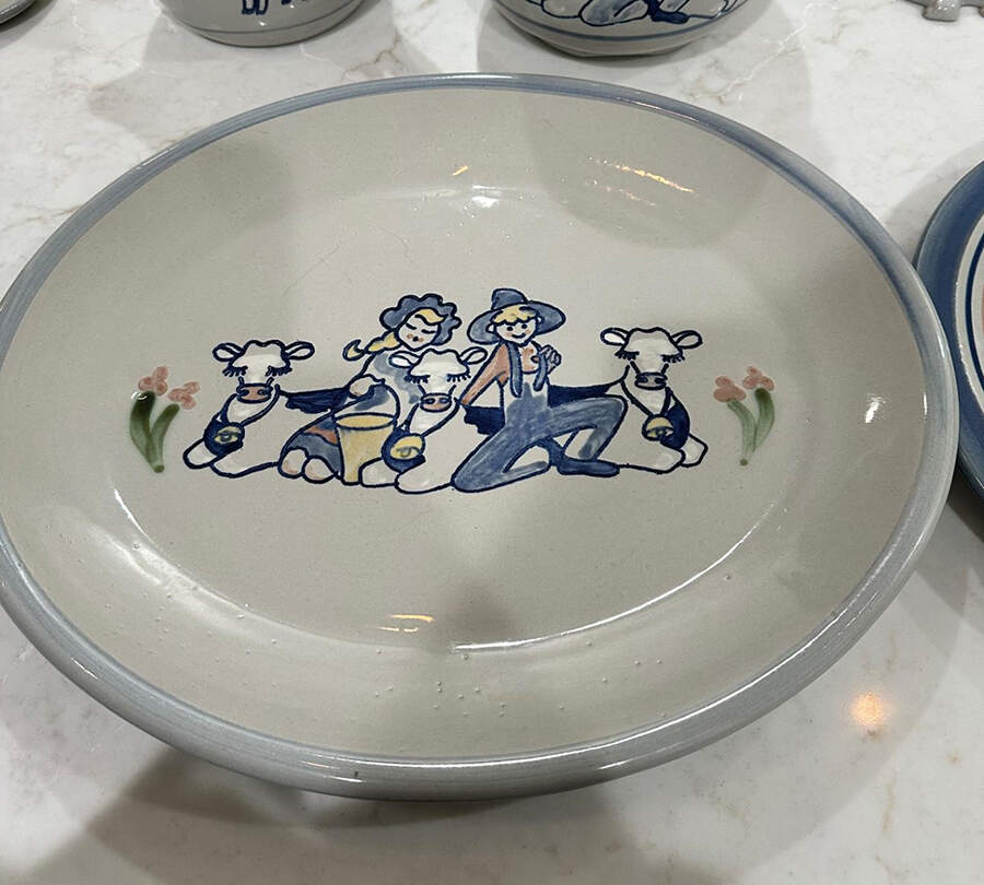 Milk & Honey 15" Oval Serving Platter by Louisville-1