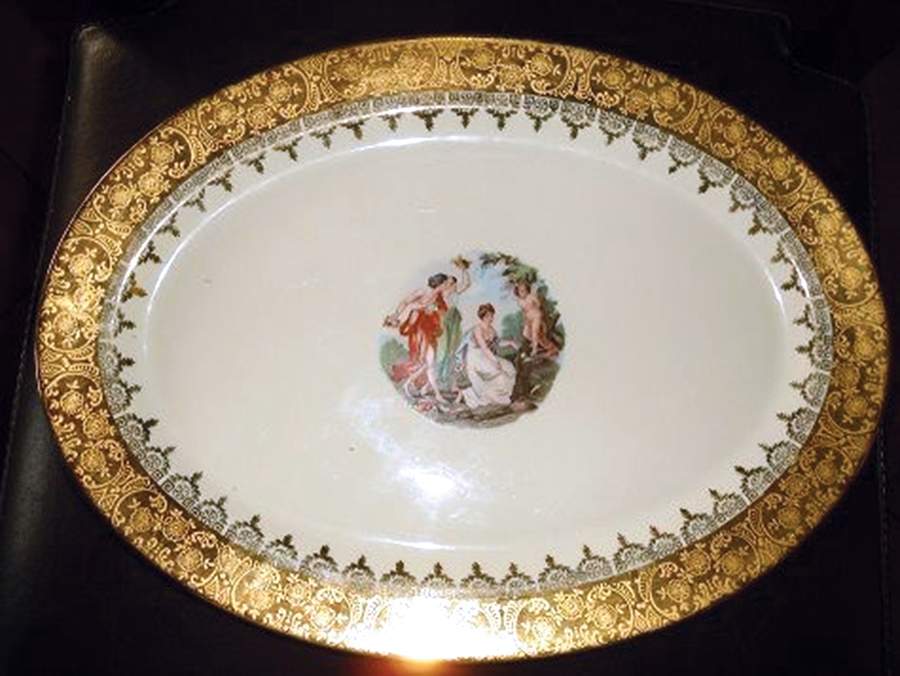 LP16 14" Oval Serving Platter by La Petite China-1