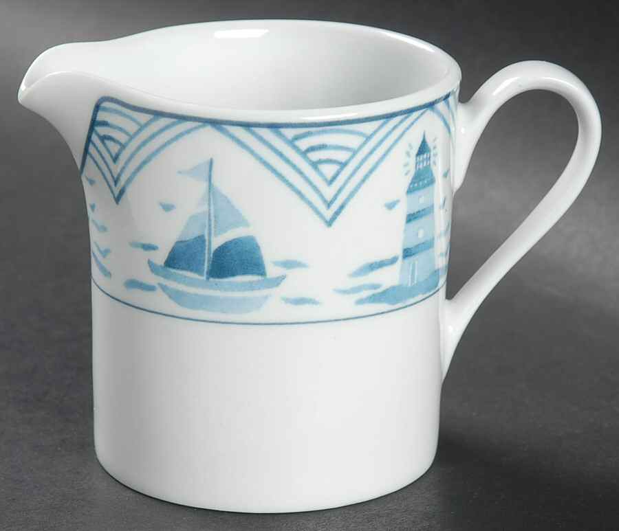 Blue Lighthouse Creamer by Lynn's China-1