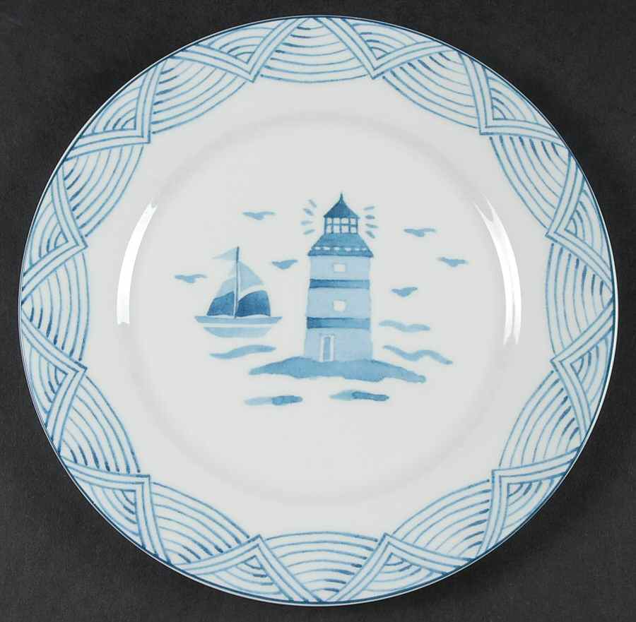 Blue Lighthouse Salad Plate by Lynn's China-1