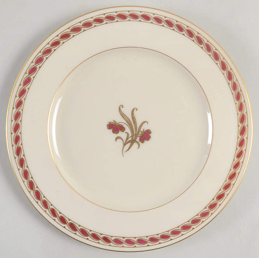 Stratford Maroon Luncheon Plate by Lenox-1