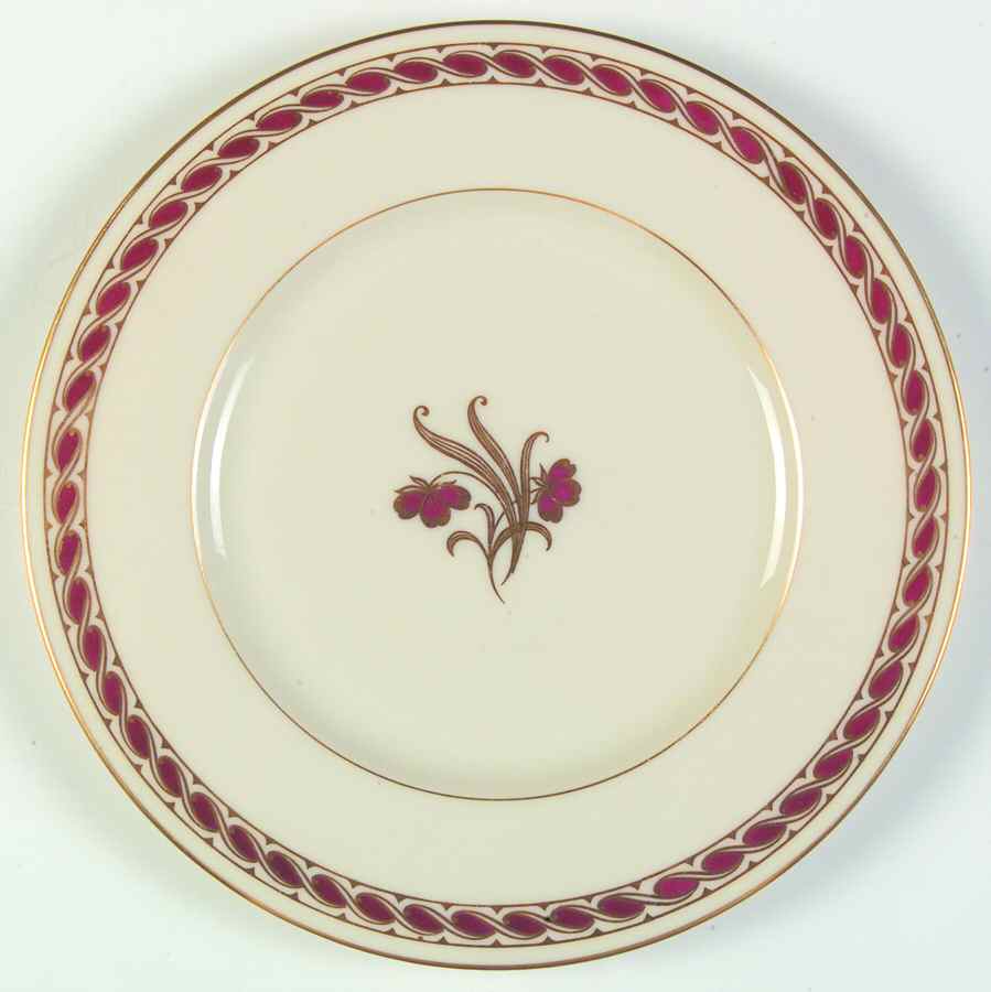 Stratford Maroon Salad Plate by Lenox-1