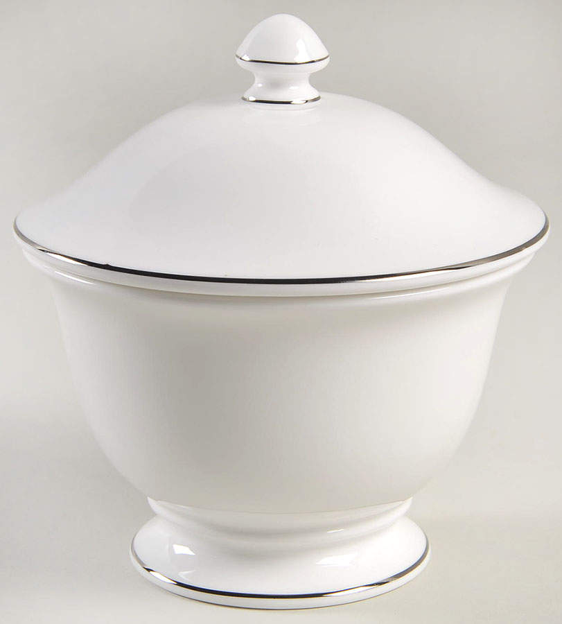 Continental Dining Platinum Sugar Bowl & Lid by Lenox-1