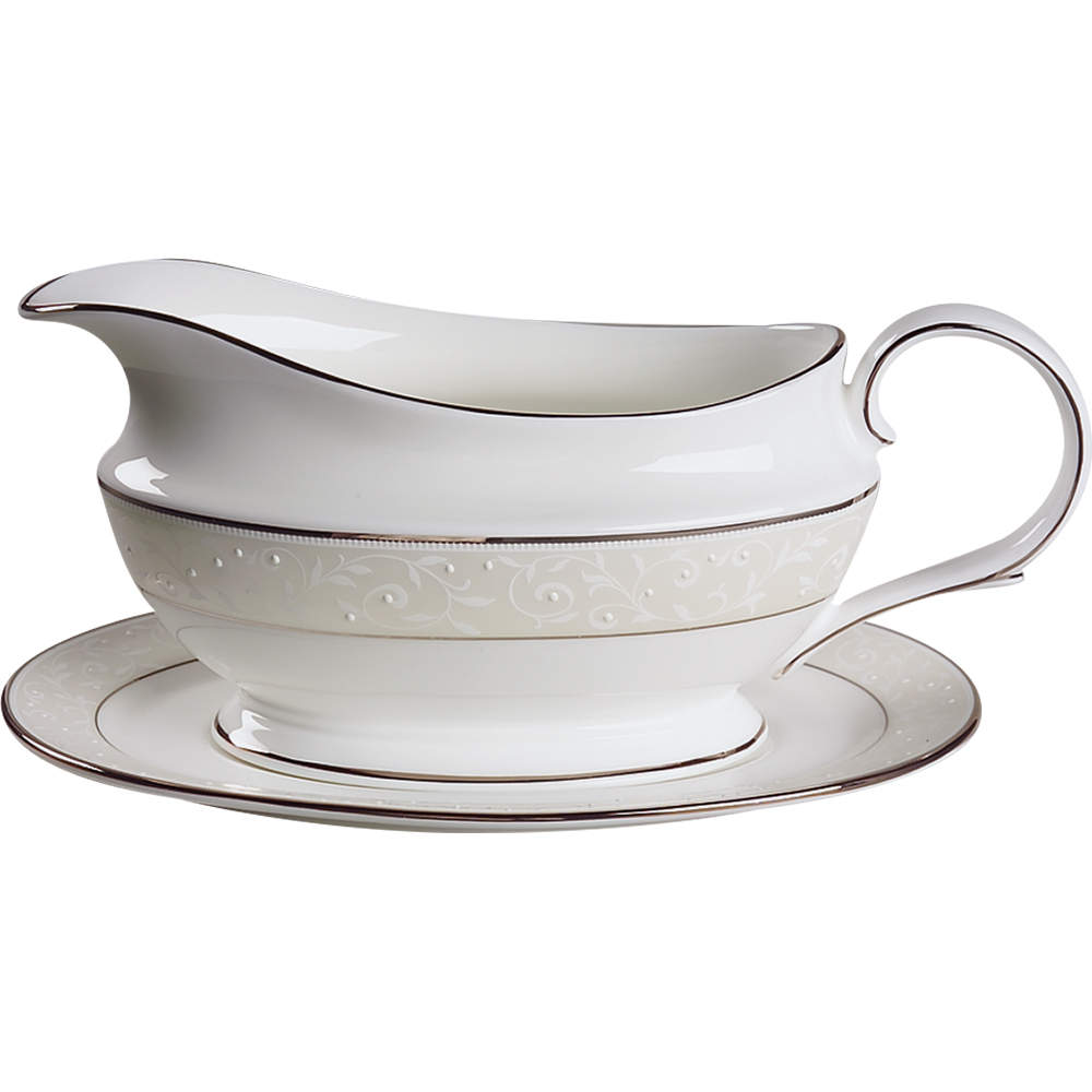 Opal Innocence Gravy Boat & Underplate by Lenox-1
