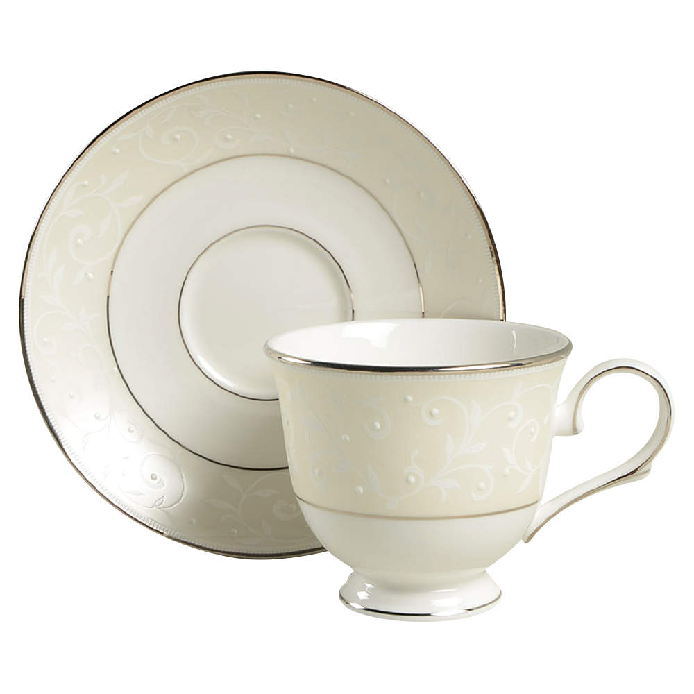Opal Innocence Footed Cup & Saucer Set by Lenox-1