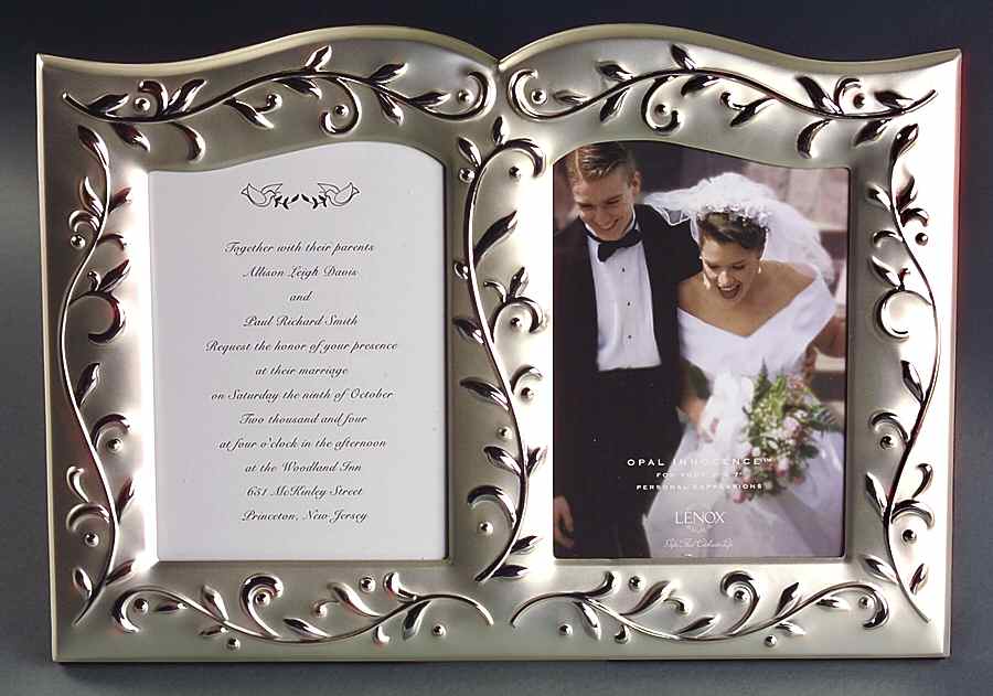 Opal Innocence (Silverplate, Hollowware) Double Frame Holds 5" X 7" by Lenox-1