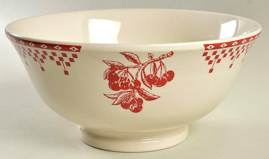 Damier Red 10" Large Salad Serving Bowl by Le Comptoir-1