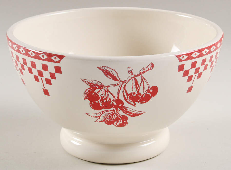 Damier Red Large Fruit Bowl by Le Comptoir-1