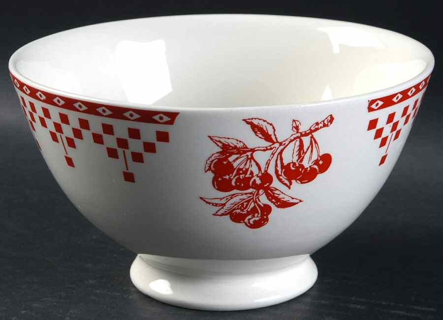 Damier Red Coupe Soup Bowl by Le Comptoir-1