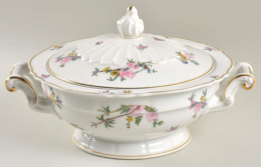 LIM141 Round Covered Vegetable by Limoges-French-1