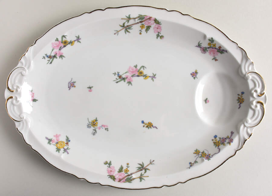 LIM141 16" Oval Serving Platter by Limoges-French-1