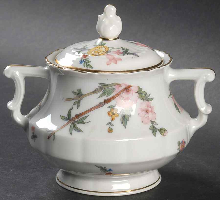 LIM141 Sugar Bowl & Lid by Limoges-French-1