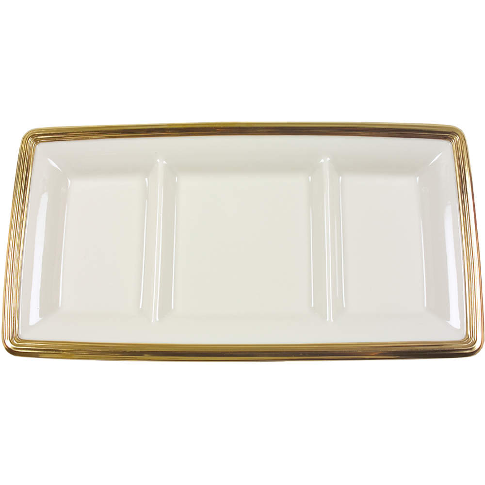 Eternal Nouveau 3 Part Rectangular Divided Server by Lenox-1