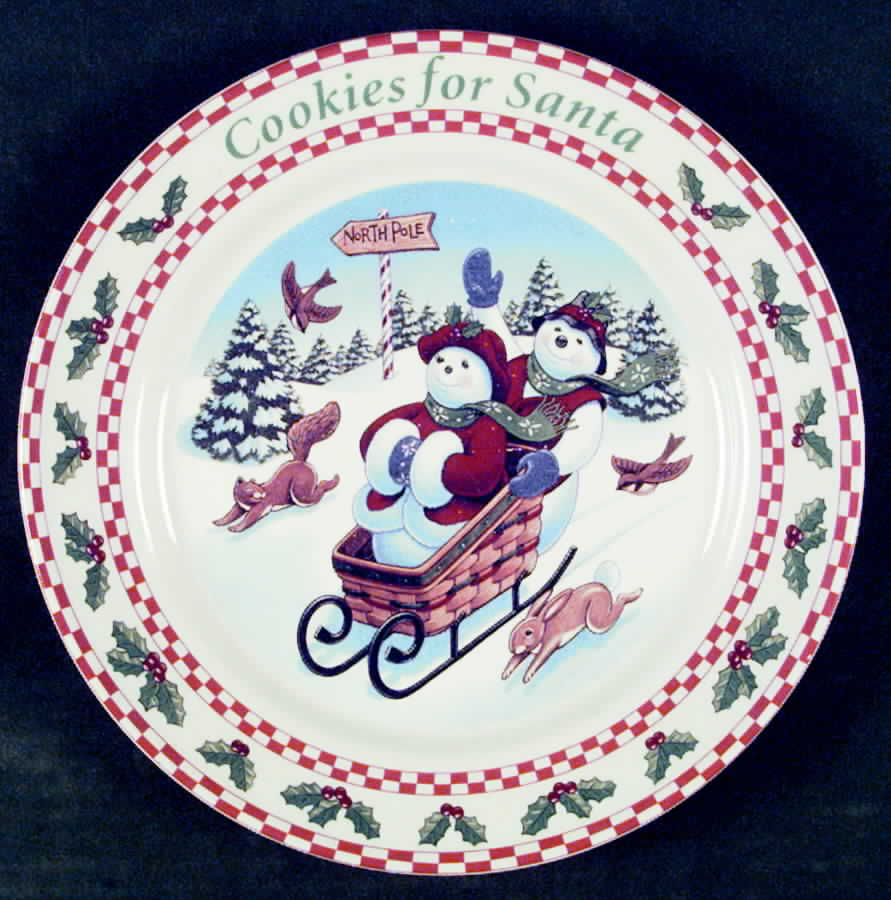 Sleigh Bell & Chilly Cookie Plate by Longaberger-1