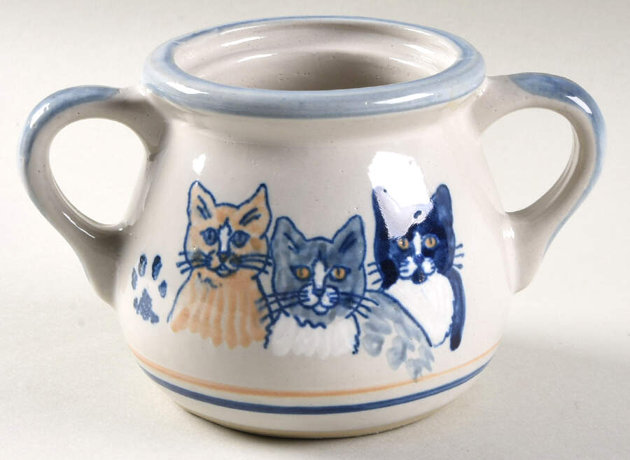 Classy Cats Sugar Bowl No Lid by Louisville-1