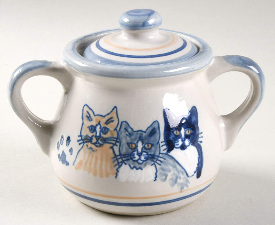 Classy Cats Sugar Bowl & Lid by Louisville-1