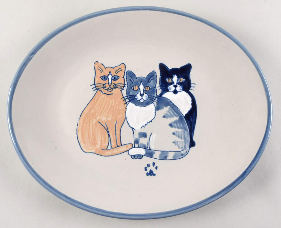 Classy Cats 12" Oval Serving Platter by Louisville-1