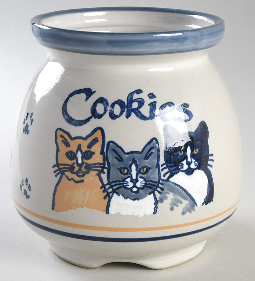 Classy Cats Cookie Jar No Lid by Louisville-1