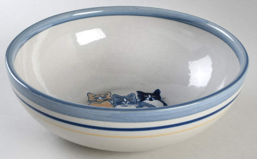 Classy Cats 9" Round Vegetable Bowl by Louisville-1