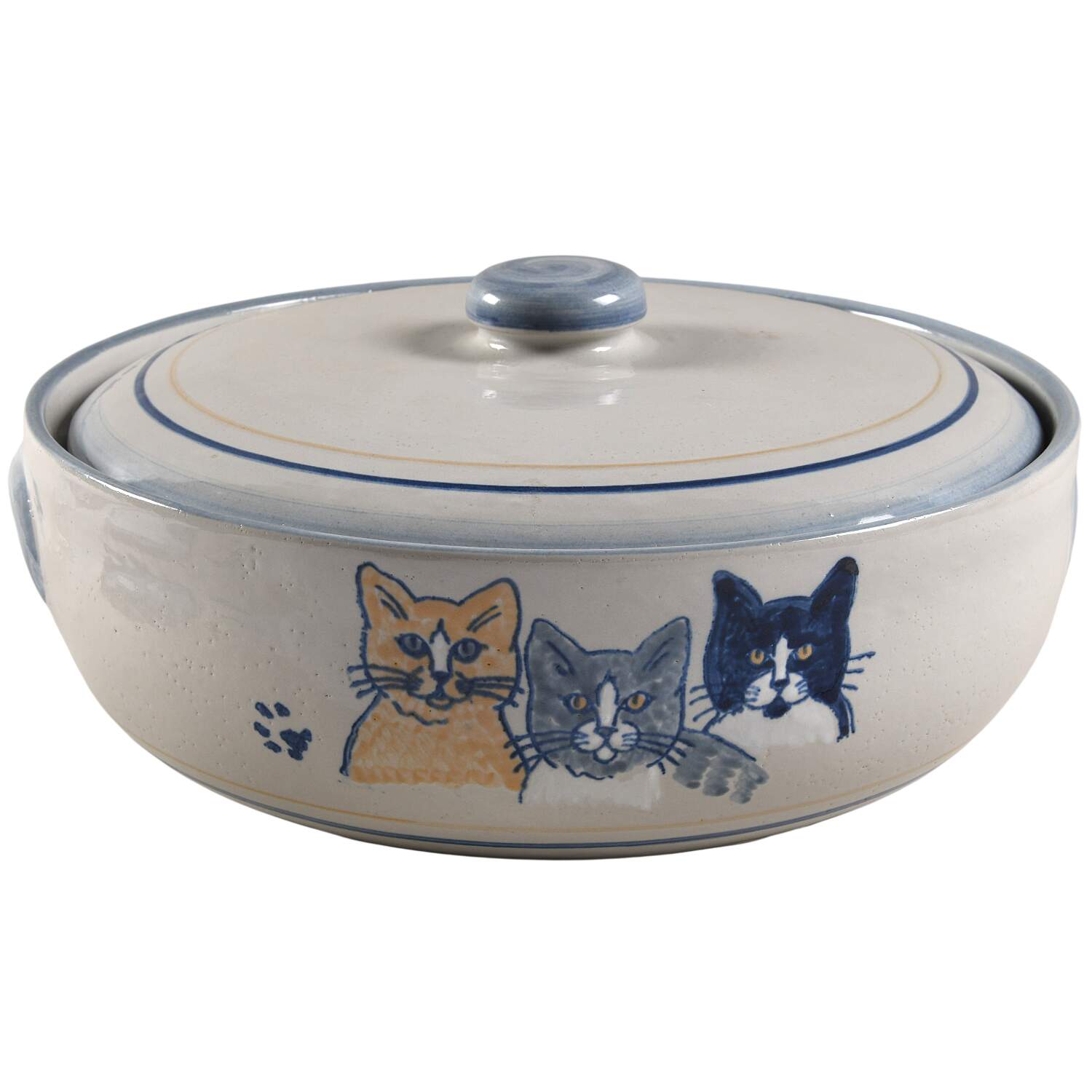 Classy Cats 3 Quart Round Covered Casserole by Louisville-1